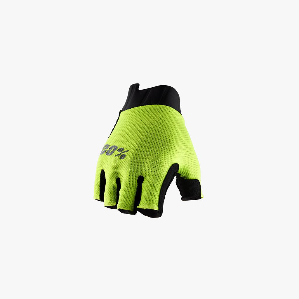Guantes para mujer de gel con dedos cortos 100% Exceeda Fluo Yellow
